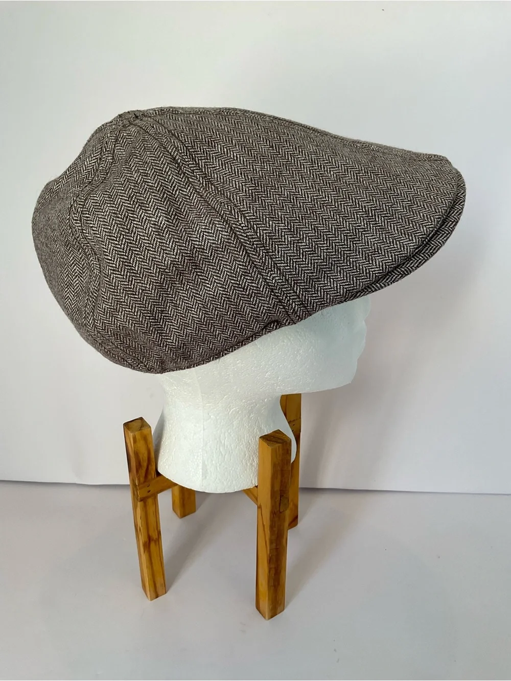 Goorin Bros Brown-Gray Herringbone Newsboy Flat Cap